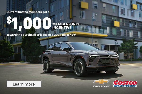 2024 Chevy Blazer EV. The first-ever, all-electric Blazer EV. Current Costco members get a $1,000...